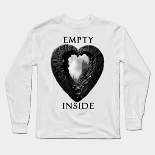 Empty Inside - Hollow Heart Steampunk Style Long Sleeve T-Shirt